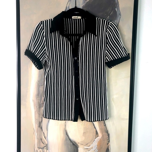 Papaya Tops - 𝅺papaya 3D Striped Button Up Shirt